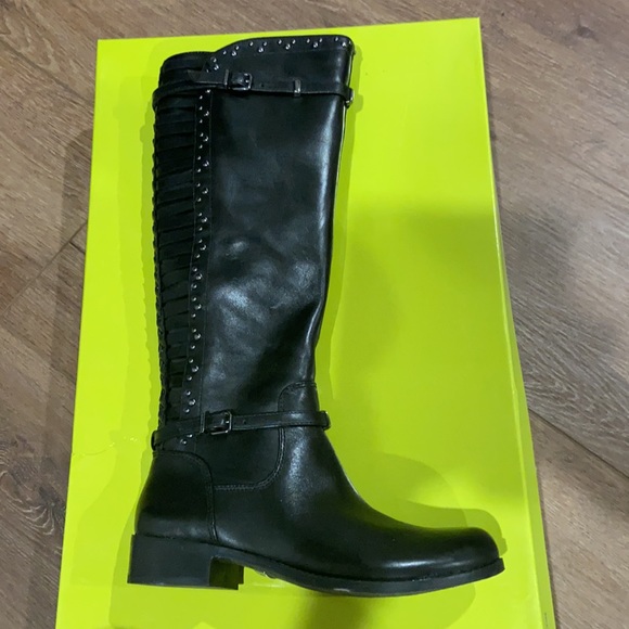 NWT Gianni Bono tall leather black boots. New in box - Picture 2 of 10